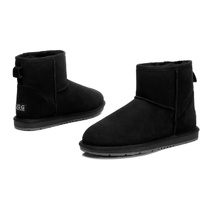 UGG Ankle Boots - Mini Classic Australian Sheepskin, Water Resistant, Non-Slip - Black - Au Ladies 5/ Au Men 3/ Eu36