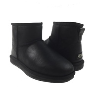 UGG Ankle Boots - Mini Classic Australian Sheepskin, Water Resistant, Non-Slip - Nappa Black - Au Ladies 10/ Au Men 8/ Eu41