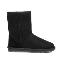 UGG Boots Short Classic - Premium Australian Sheepskin, Water Resistant Non-Slip - Black - Au Ladies 10/ Au Men 8/ Eu41