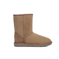 UGG Boots Short Classic - Premium Australian Sheepskin, Water Resistant Non-Slip - Chestnut - Au Ladies 11/ Au Men 9/ Eu42