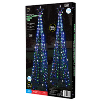 Stockholm Christmas Lights Multicolour Giant Flashing Strand Tree 360cm