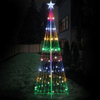 Stockholm LED Digital Strands Tree 1.9m Multi Colour Stockholm Outdoor Fairy Party