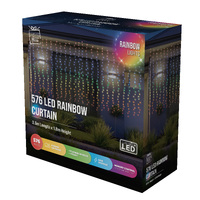 Stockholm 576 LED Curtain Rainbow Flash