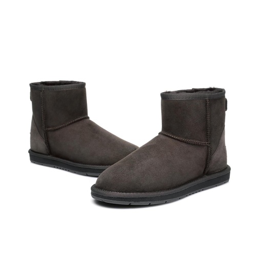 UGG Ankle Boots - Mini Classic Australian Sheepskin, Water Resistant, Non-Slip - Chocolate - Au Ladies 11/ Au Men 9/ Eu42