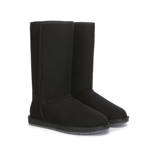 UGG Boots Tall Classic - 100% Premium Double Faced Australian Sheepskin,Non-Slip - Black - Au Ladies 11/ Au Men 9/ Eu42