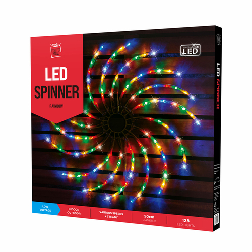 Stockholm Christmas Lights LED Spinning Light 100pc Multicolour Flashing Diameter 50cm