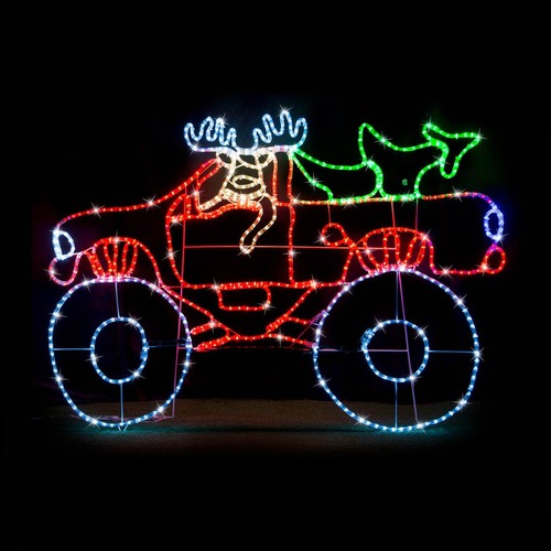 Stockholm Christmas Led Reindeer 4WD Flashing Effects + Steady 105cm