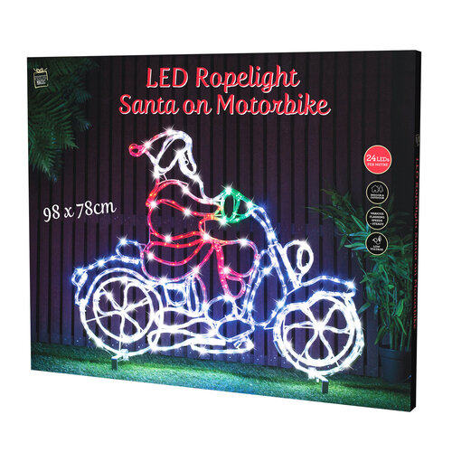 Stockholm Christmas LED Santa Motorbike Super Bright