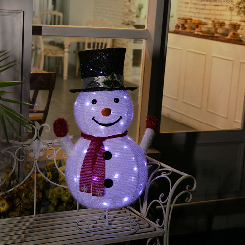 Stockholm Pop Up Snowman Tinsel Mesh